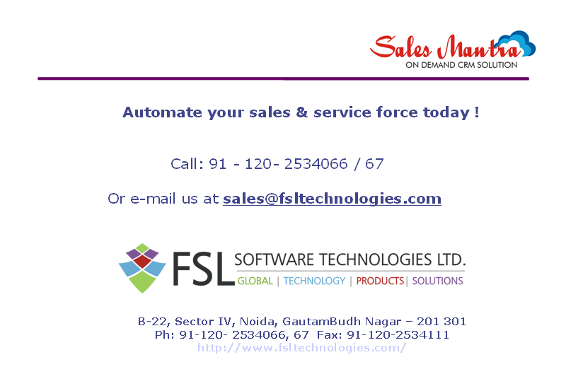 Sales Force Automation